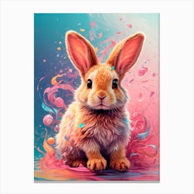 Bunny Painting Canvas Print