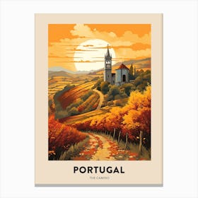 The Camino Portugal 2 Vintage Hiking Travel Poster Canvas Print