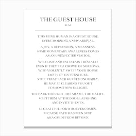 The Guest House Poem by Rumi Canvas Print