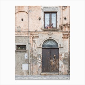 Old Buildings In Calabria In Italy Canvas Print