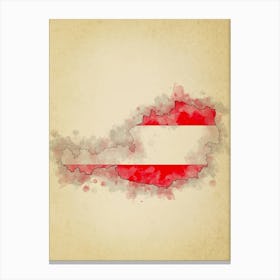 Austria Flag Vintage Canvas Print