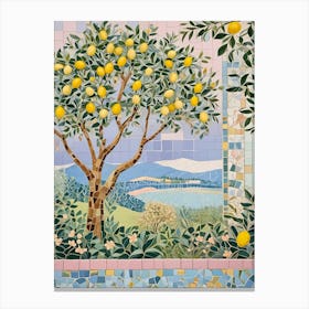 Mosaic Of A Lemon Tree Canvas Print