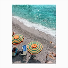 Montorosso Al Mare Italy Beach Umbrellas Umbrella Ocean Beach 3x4 Canvas Print