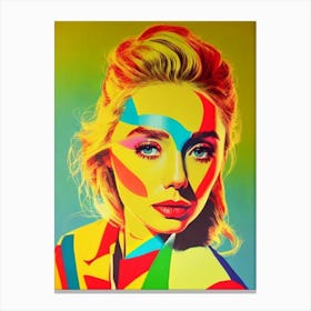 Elizabeth Olsen Colourful Pop Movies Art Movies Canvas Print