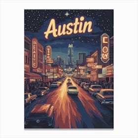 Aihrgdesign A Classic 1960s Travel Poster For Austin Showcasi 931d8e1a Ae8e 4848 Bf33 E457c860808b 0 Canvas Print