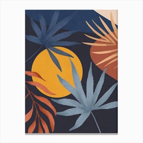 Abstract Tropical Leaves 2 Canvas Print