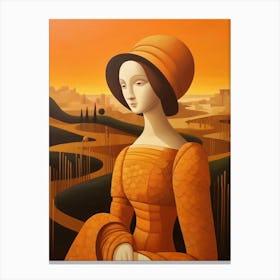 Lady In Orange Canvas Print