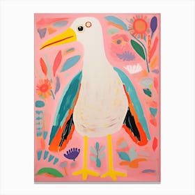 Pink Scandi Albatross 2 Canvas Print