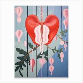 Bleeding Heart Dicentra 1 Hilma Af Klint Inspired Pastel Flower Painting Canvas Print
