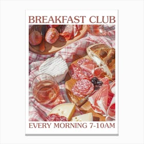 Breakfast Club Cheese And Charcuterie Board 3 Canvas Print