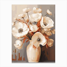 Anemone Flower Still Life Painting 4 Dreamy Canvas Print