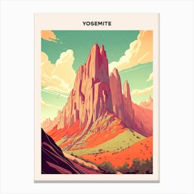 Yosemite Midcentury Travel Poster Canvas Print