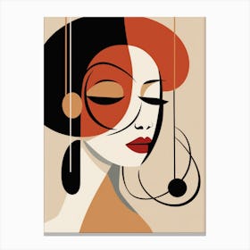 Abstract Portrait Of A Woman 17 Canvas Print