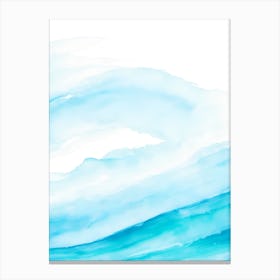 Blue Ocean Wave Watercolor Vertical Composition 71 Canvas Print