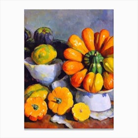 Delicata Squash 2 Cezanne Style vegetable Canvas Print