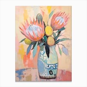 Flower Painting Fauvist Style Protea 2 Canvas Print