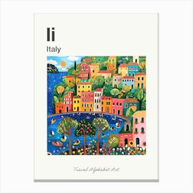 Kids Travel Alphabet  Italy 2 Canvas Print