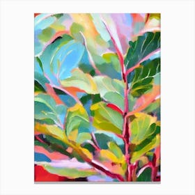 Fiddle Leaf Fig Impressionist Painting Plant Canvas Print