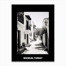 Poster Of Bodrum, Turkey, Mediterranean Black And White Photography Analogue 2 Canvas Print
