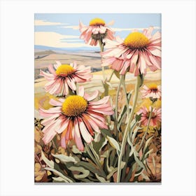 Gaillardia 2 Flower Painting Canvas Print