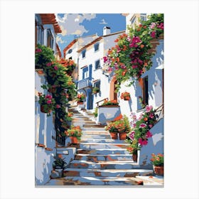 Street Scene Painting Canvas Print