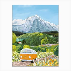 Campervan Landscape Travel Canvas Print
