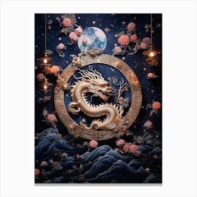 Dragon Elements Merged Illustration 6 Canvas Print
