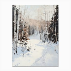 Vintage Winter Forest Canvas Print