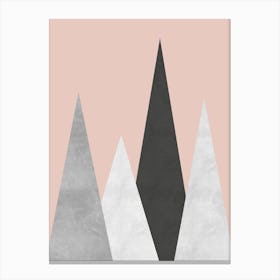 Scandinavian geometric mountains 1 Canvas Print