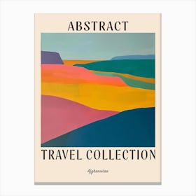 Abstract Travel Collection Poster Afghanistan 2 Canvas Print