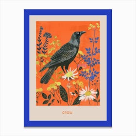 Spring Birds Poster Crow 1 Canvas Print