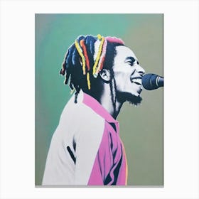 Bob Marley & The Wailers Colourful Illustration Canvas Print