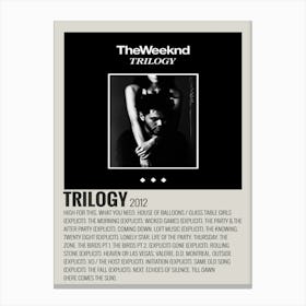 Theweeknd Trilogy 2012 Poster Canvas Print