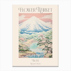 Flower Market Mount Iwate In Iwate, Japanese Landscape 3 Poster Canvas Print