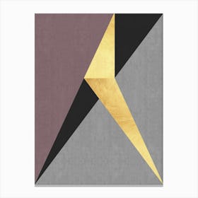 Golden geometric stroke 5 Canvas Print