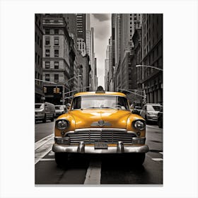 Taxi Cab In New York City Canvas Print