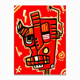 Abstract Robot Head Canvas Print