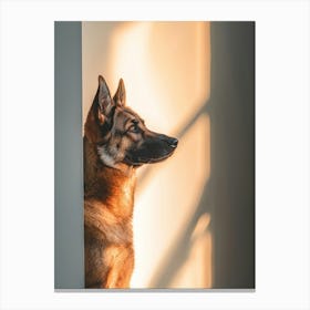 German Shepherd Dog. Generated AI. Art Print 1 Canvas Print