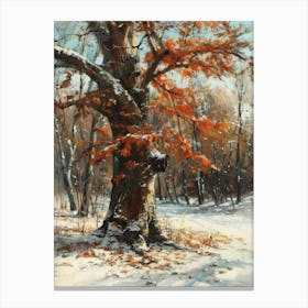 Tree In The Snow 2 Canvas Print
