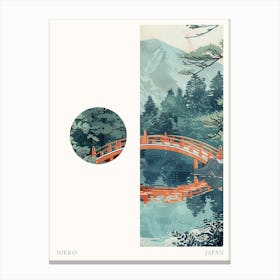 Nikko Japan 6 Cut Out Travel Poster Canvas Print