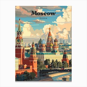 Moscow Russia Red Square Digital Travel Art Stampe su tela