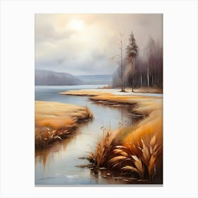 Landscape Painting . 1 Canvas Print