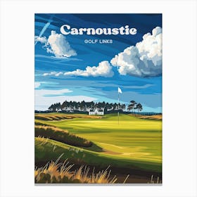 Carnoustie Golf Links Open Championship Digital Travel Art Stampe su tela