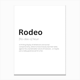 Rodeo Definition Meaning Canvas Print