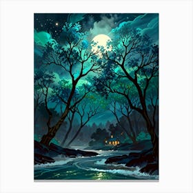 Night In The Forest 11 Canvas Print