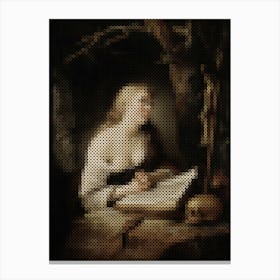 The Penitent Magdalen – Gerrit Dou (Dutch, 1613 1675) Canvas Print