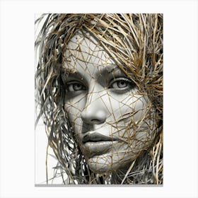 Woman With Wire Hair Canvas Print