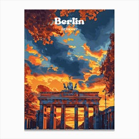 Berlin Germany Vibrant Travel Art Canvas Print