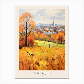 Autumn City Park Painting Primrose Hill London 2 Poster Canvas Print