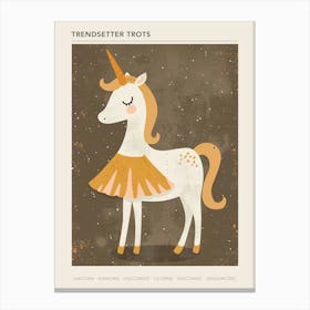 Fashion Unicorn Muted Pastels 1 Poster Canvas Print